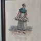 Cadre impression gravure vintage carte vernet