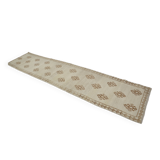 Anatolian Handknotted White Turkish Runner sku 2073