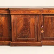 Large buffet in flame mahogany, William IV / Regency columns.