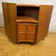 Vintage Nathan Teak Corner Cabinet (c. 1960s–1970s) – Mid-Century Modern  A
