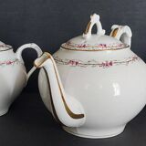 Napoleon III Paris porcelain five-cup tea set