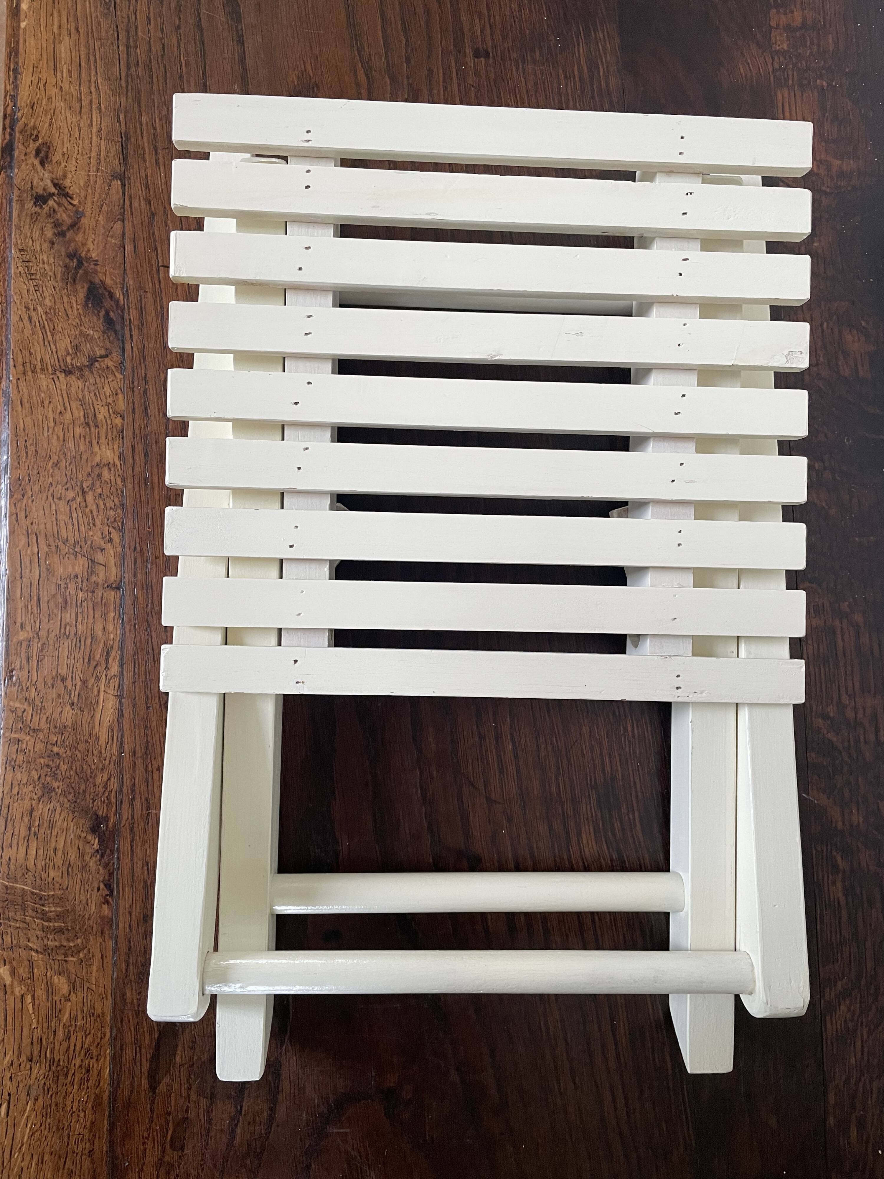 Tabouret de pêche à lattes vintage