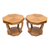 Pair of Art Deco pedestal tables