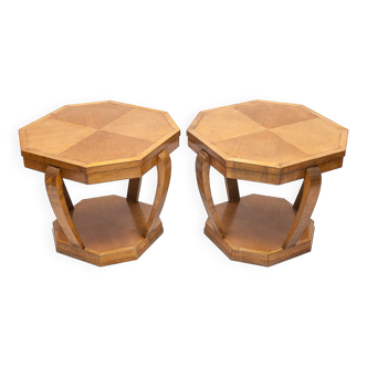 Pair of Art Deco pedestal tables