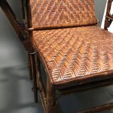 Old rattan armchair