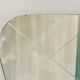 Large Trapezoidal Golden Wall Mirror With Engraved Diamond Pattern, Austria, 1950s
