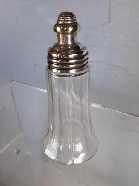 Sugar-washer - The perfect - glass and silver metal 1950