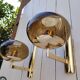 Wall lights (1 pair) brass glass