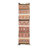 1970s Vintage Turkish Hand-Knotted Wool Cotton Orange Runner Rug 87x322