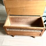 Wooden toy chest and rattan