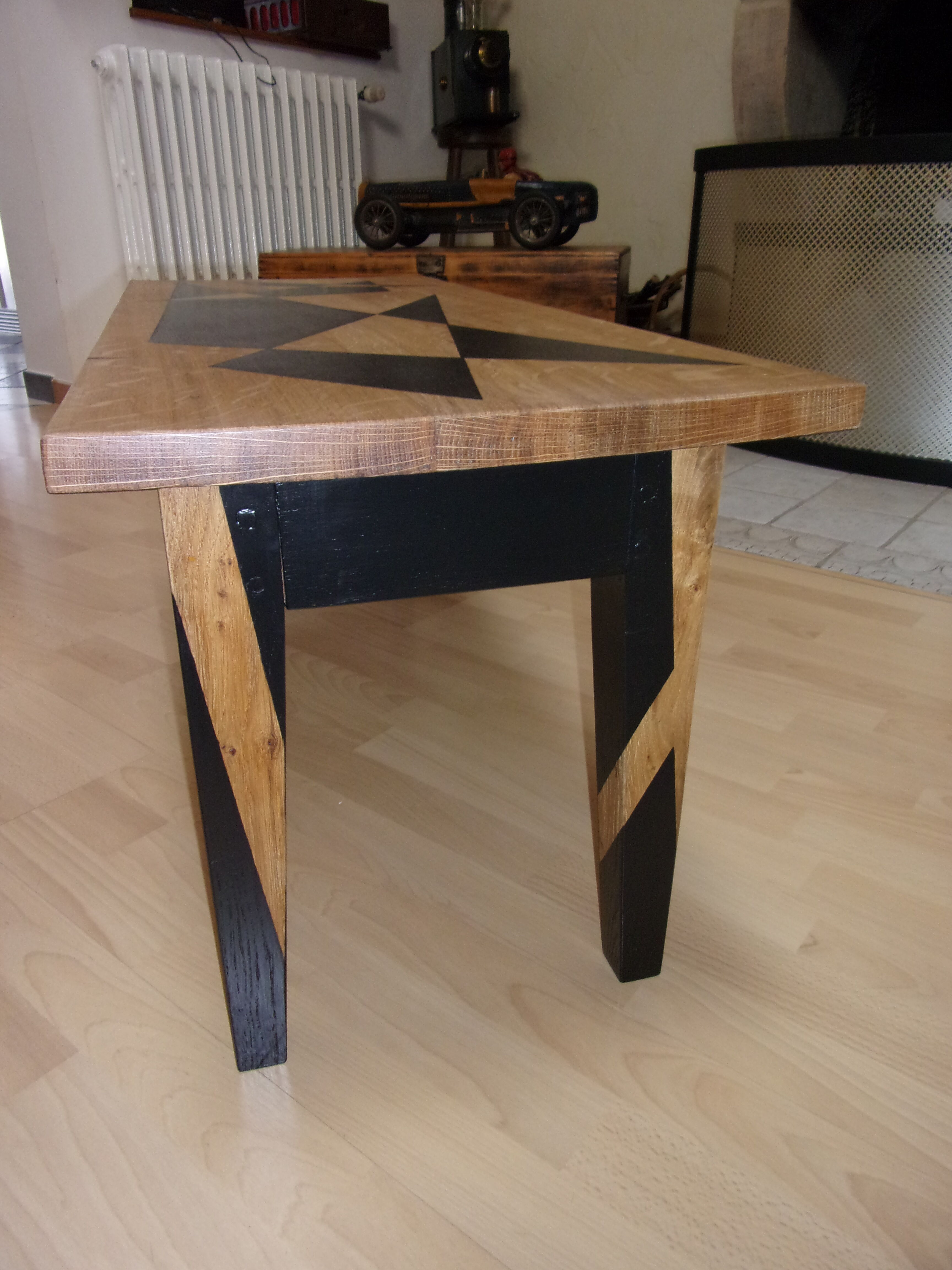 Light solid oak coffee table