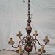 Old Dutch chandelier in gilded brass 6 burners - 1960s/70s