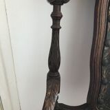 Old carved wooden armchair