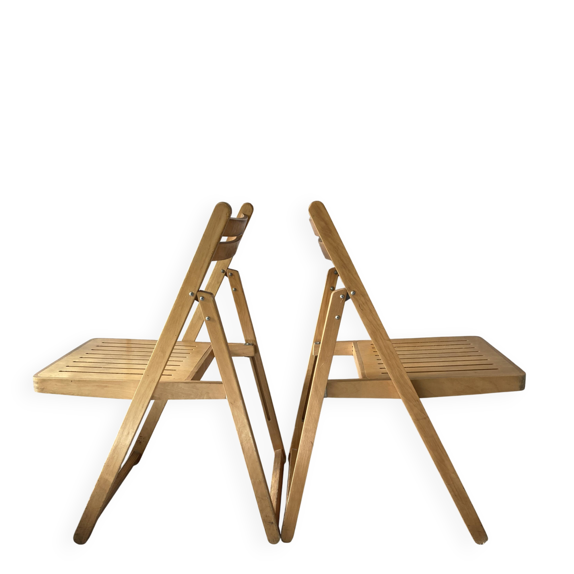 Pair of vintage folding chairs