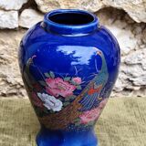 Peacock ceramic vase