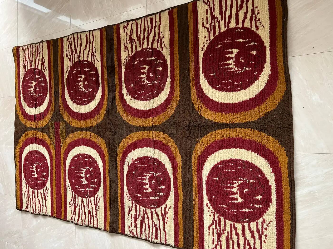 Design Scandinavian vegan friendly carpet / rug in EGE RYA style, around 1970s
