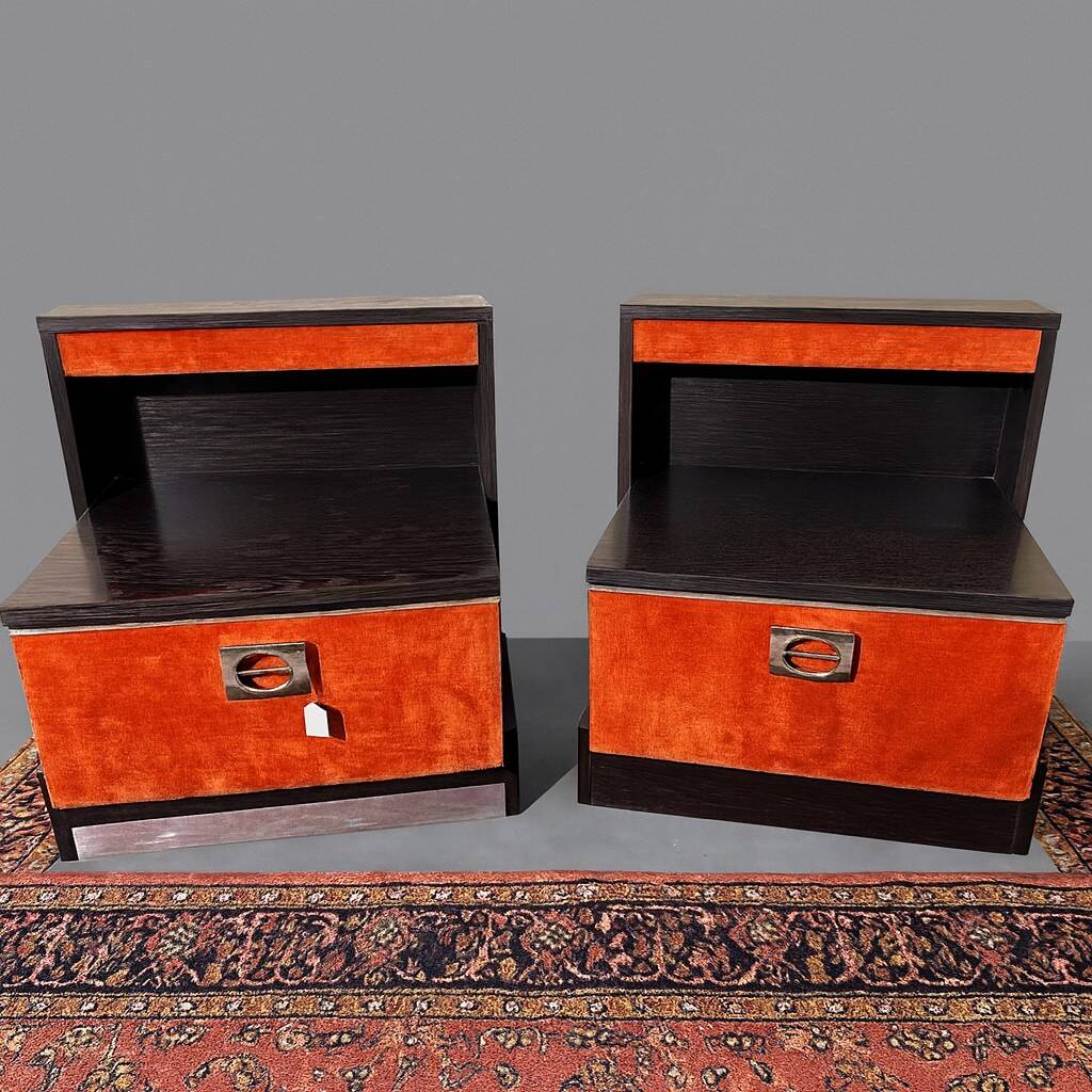 vintage 70s bedside tables