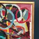 Original Swedish Oil on Canvas – “Abstract Composition” – Signed – Dated 1960 – Vintage & Framed – 44.5 × 31 cm (17.5" × 12.2")