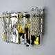 Kinkeldey wall lamp, 6 crystals, Germany, 1970