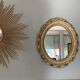 Golden oval mirror 70s