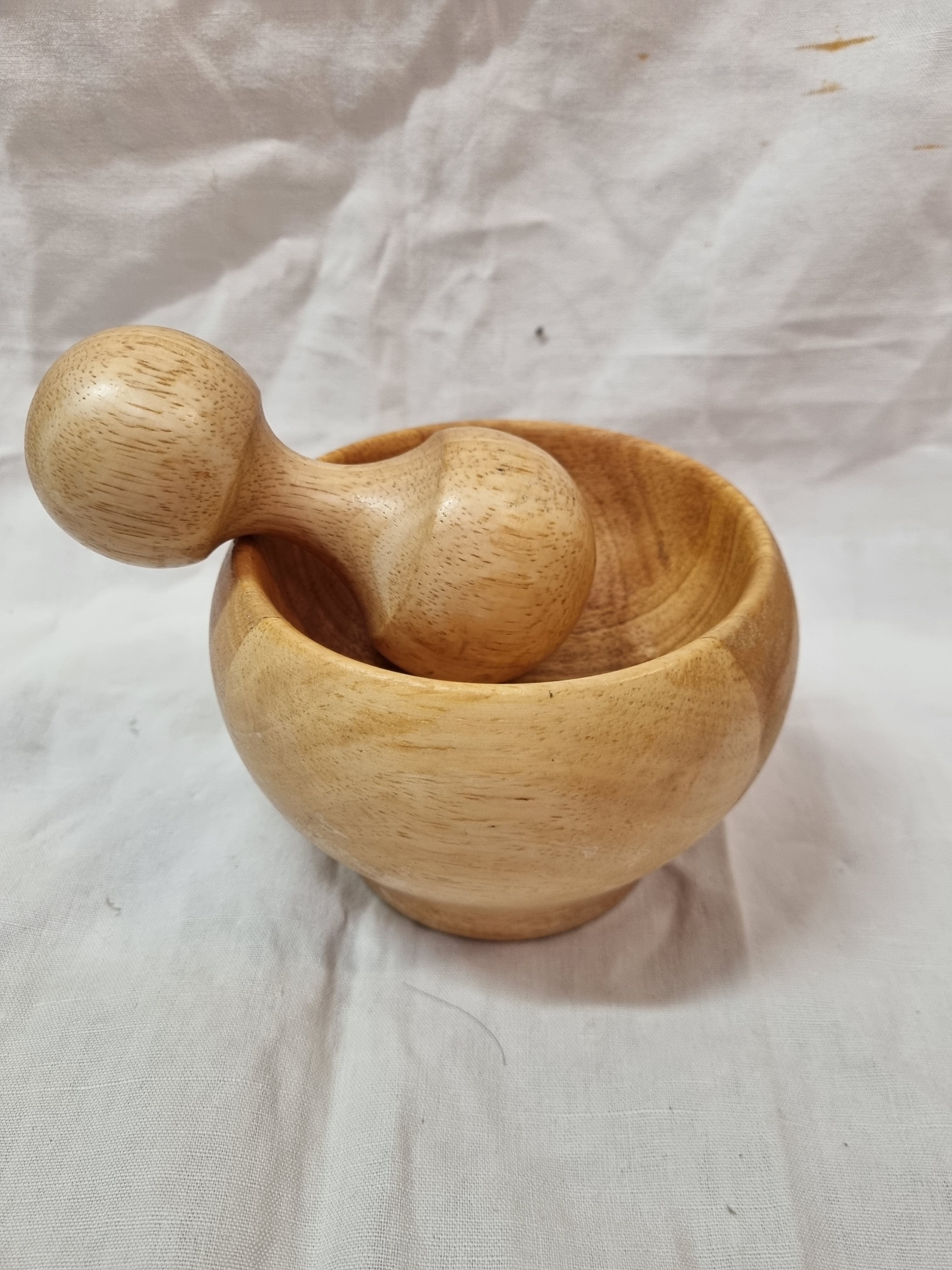 Mortar with wooden pestle (olive tree)