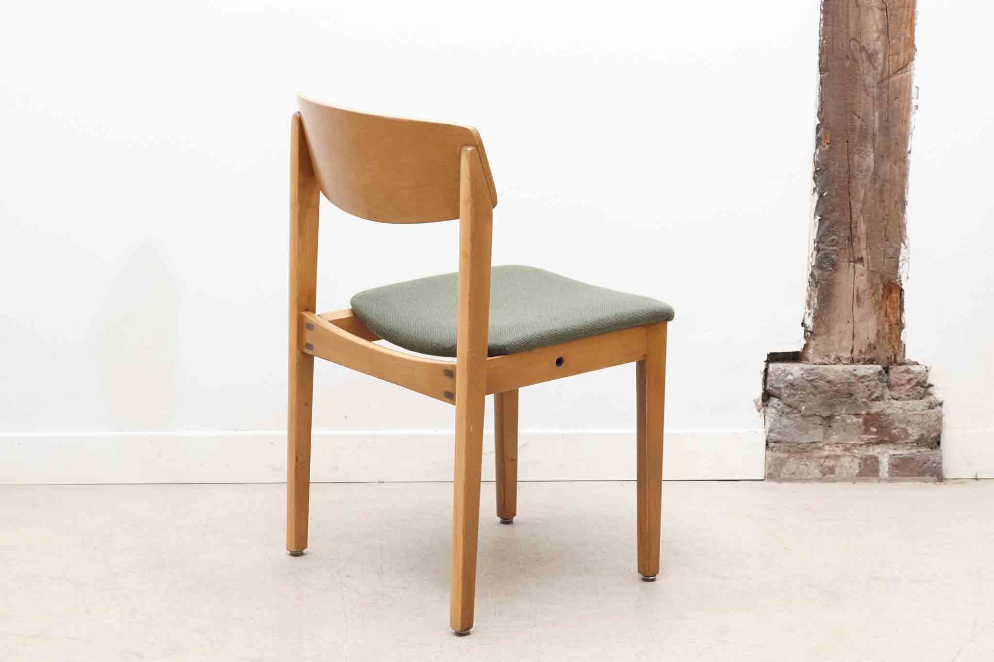 Scandinavian style bistro chair in oak and green