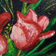 Tulip bouquet painting on canvas
