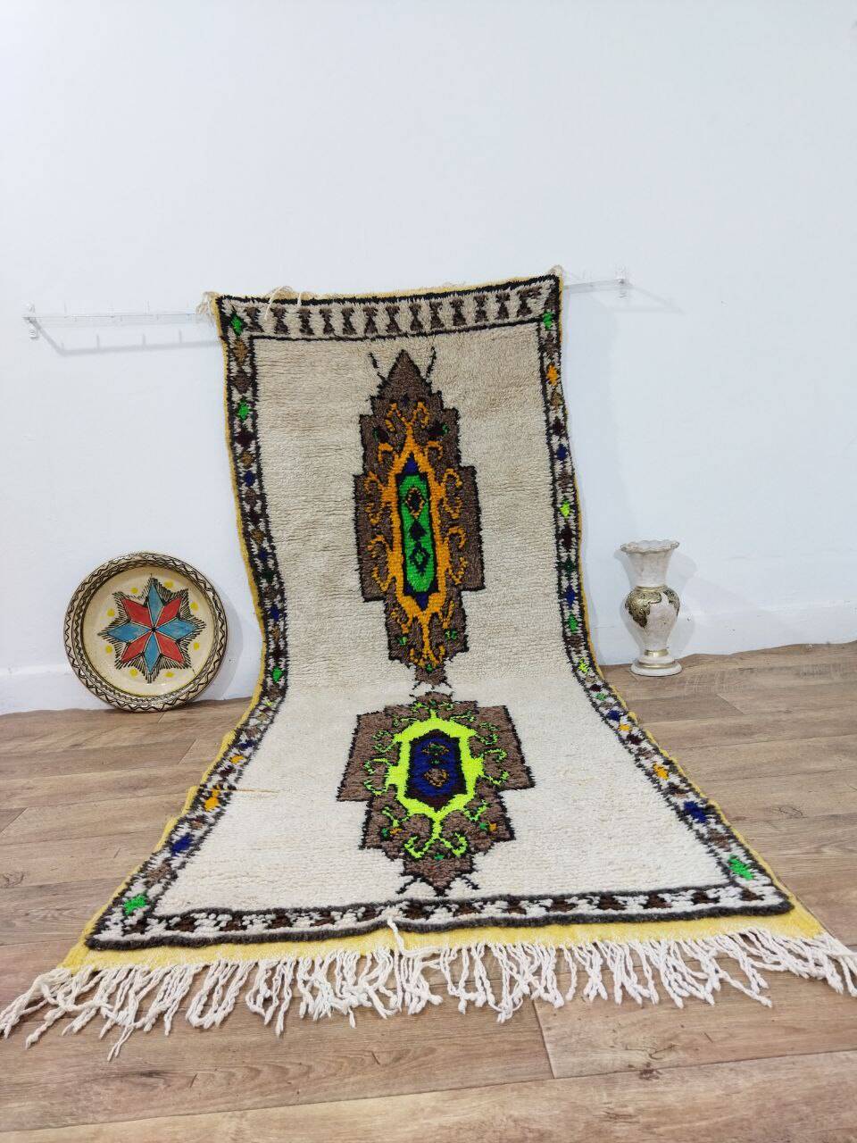 Handcrafted Moroccan Berber Rug 217 X 88