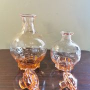 Paire de carafes rondes art déco