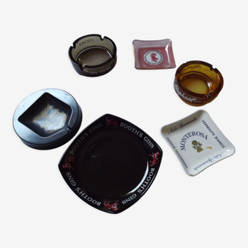 Set of advertising ashtrays