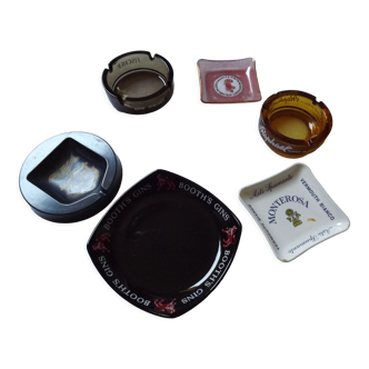 Set of advertising ashtrays