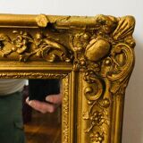 Old mirror in gilded wood 50x62cm