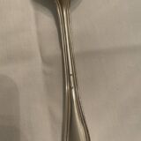 Set: 6 forks and 6 spoons. Silver metal . 2 models