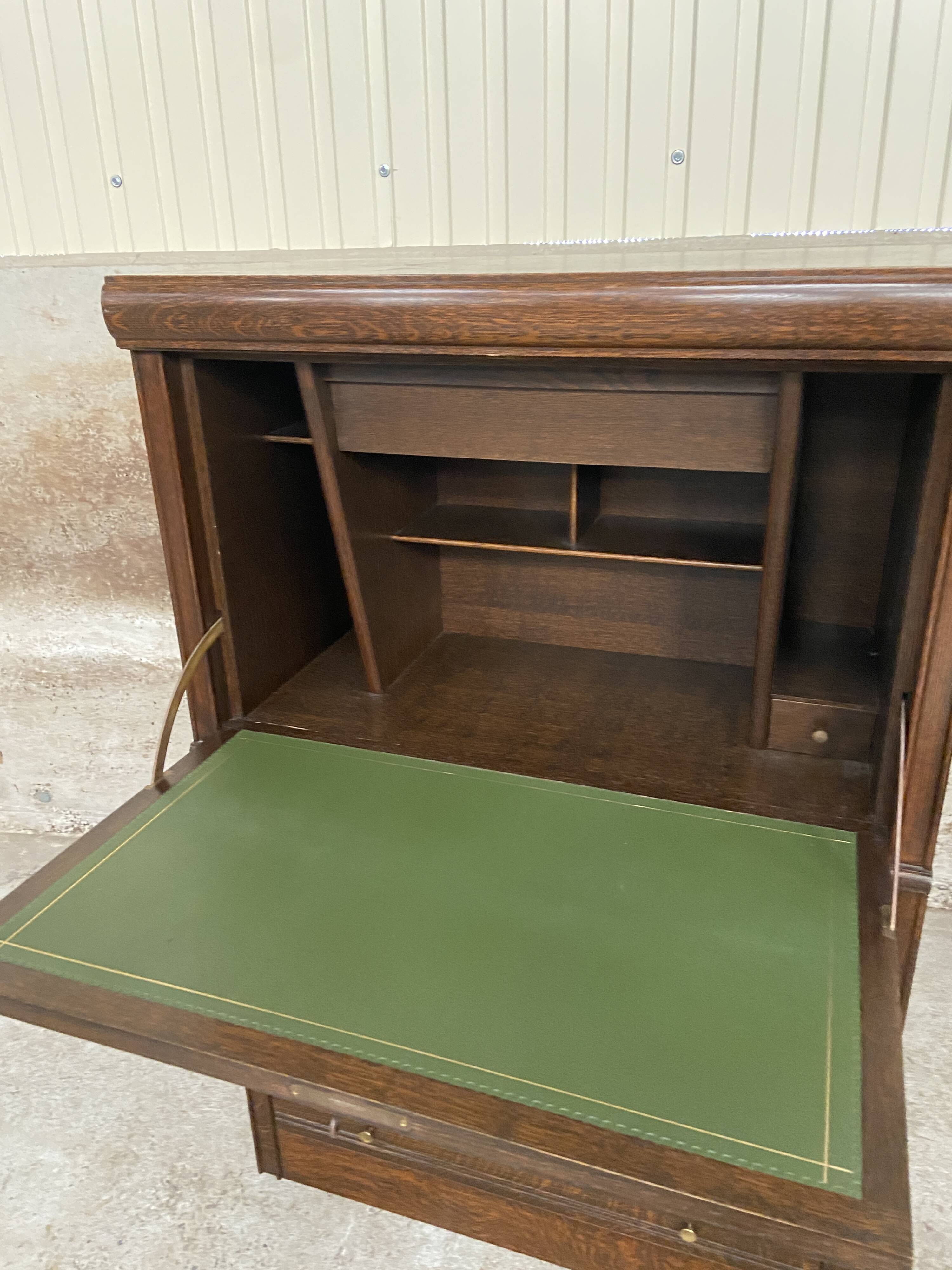 Secretary with flap art-deco desk mid-century vintage 1950