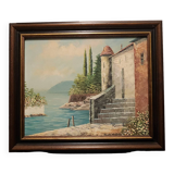 Oil painting on canvas signed Rossini