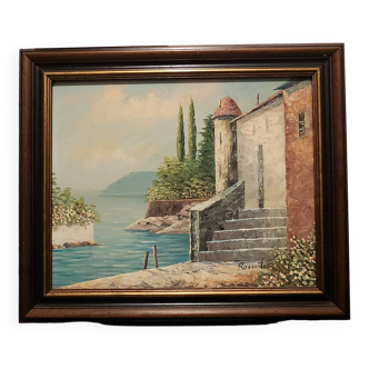 Tableau huile sur toile signé Rossini