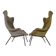 Pair of design fibreglass wing chairs by Miroslav Navratil, 1970s