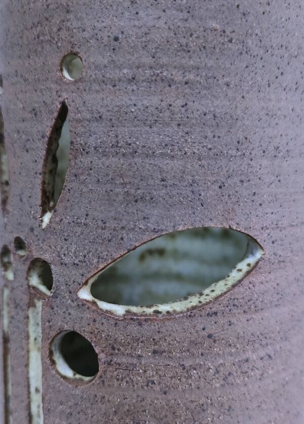 trois vase rouleau grès vintage