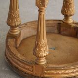 Antique round Gustavian stool, Swedish cabinetmaker, late 18th century.