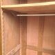 Asymmetrical storage unit Dresser wardrobe with vintage mirror 1950