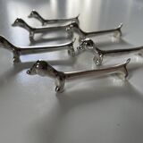 Vintage silver-plated dachshund knife rest