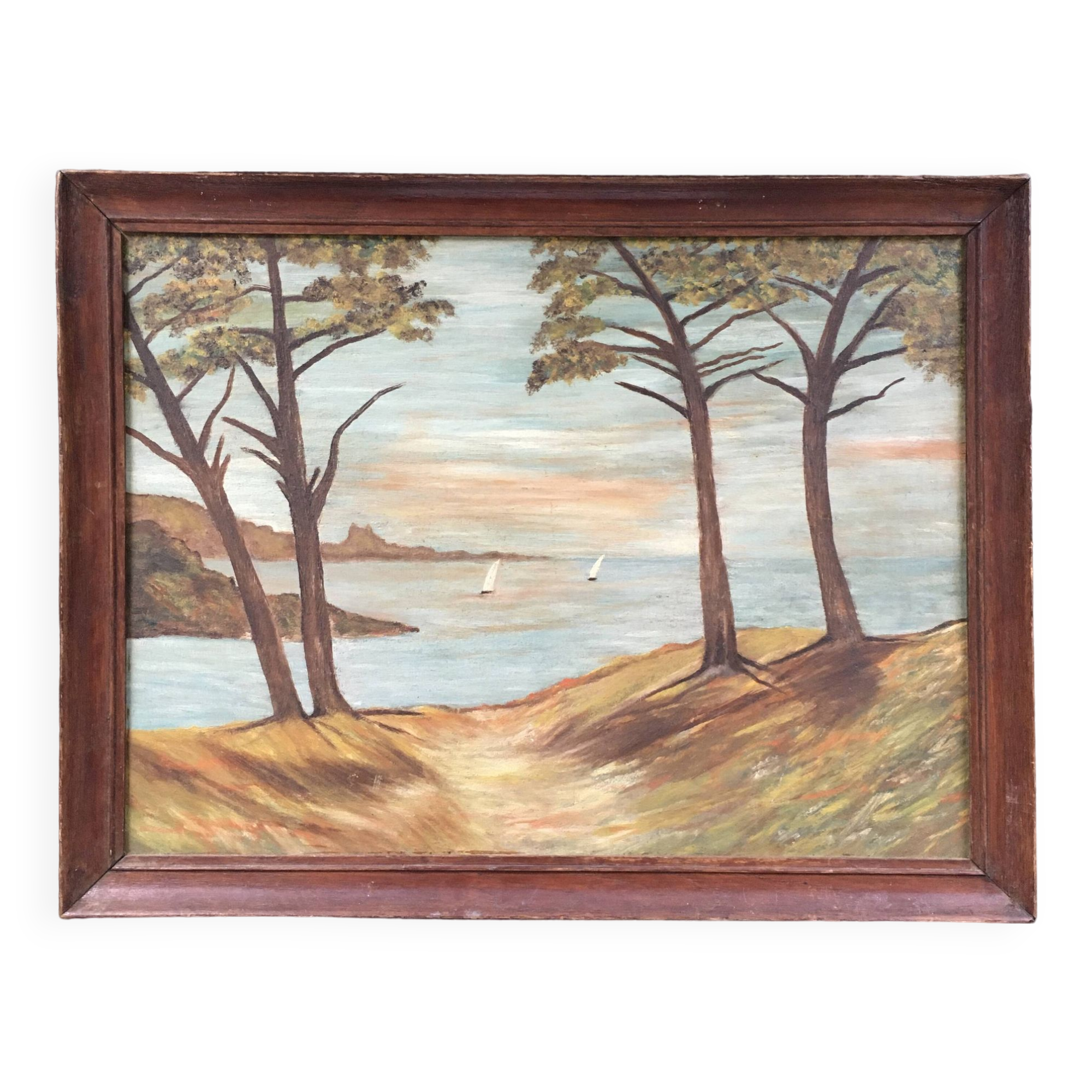 Old painting of the harbor