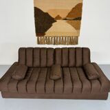 Old Daybed sofa design De Sede DS85 vintage 80s brown fabric