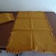 4 vintage camel fringed napkins