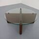 Italian Rosewood and Glass Coffee Table, 1960s
