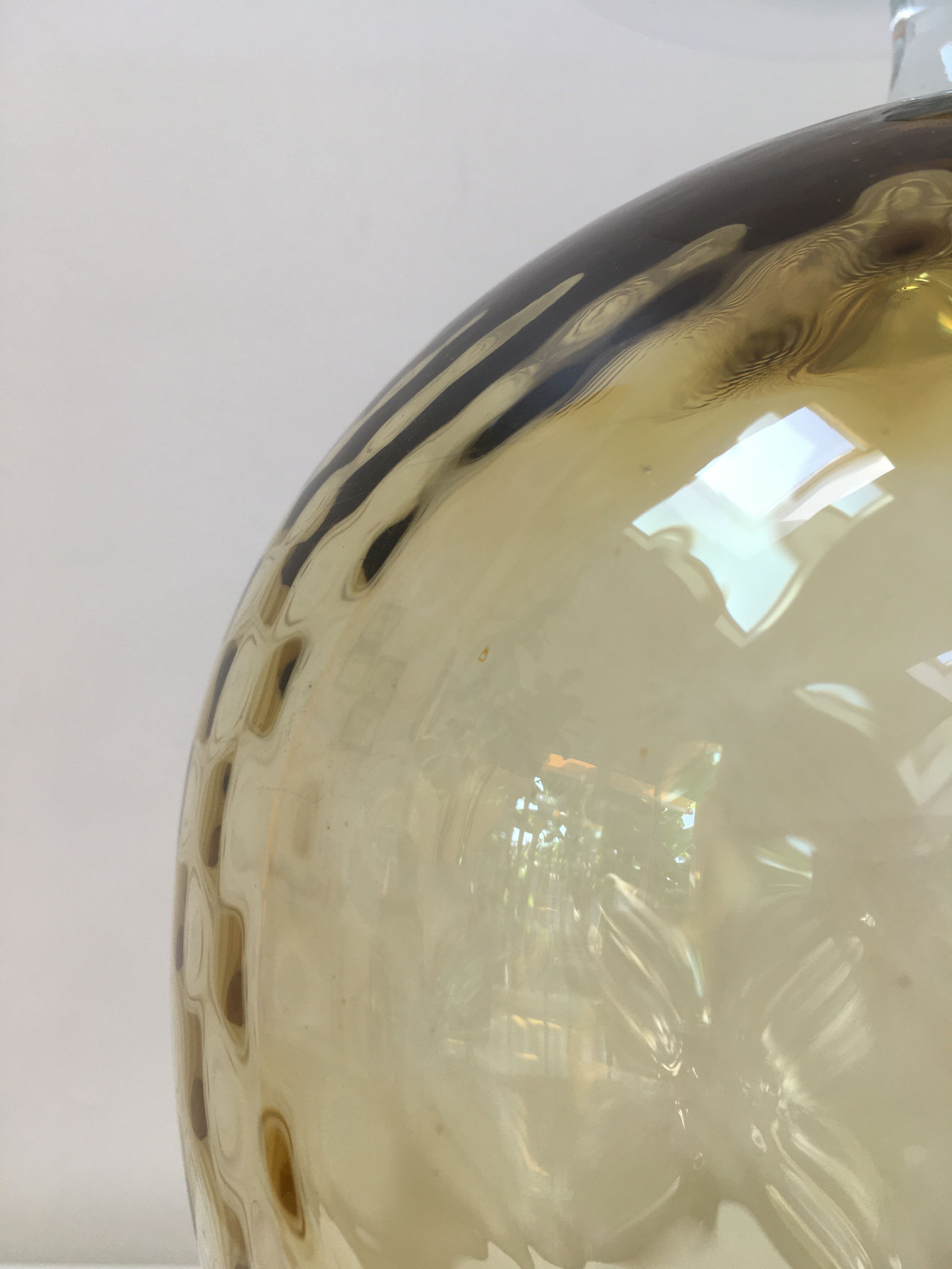 XXL Empoli 1950 amber yellow cup vase