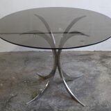 Table Boris Tabacoff, edition Christofle, glass