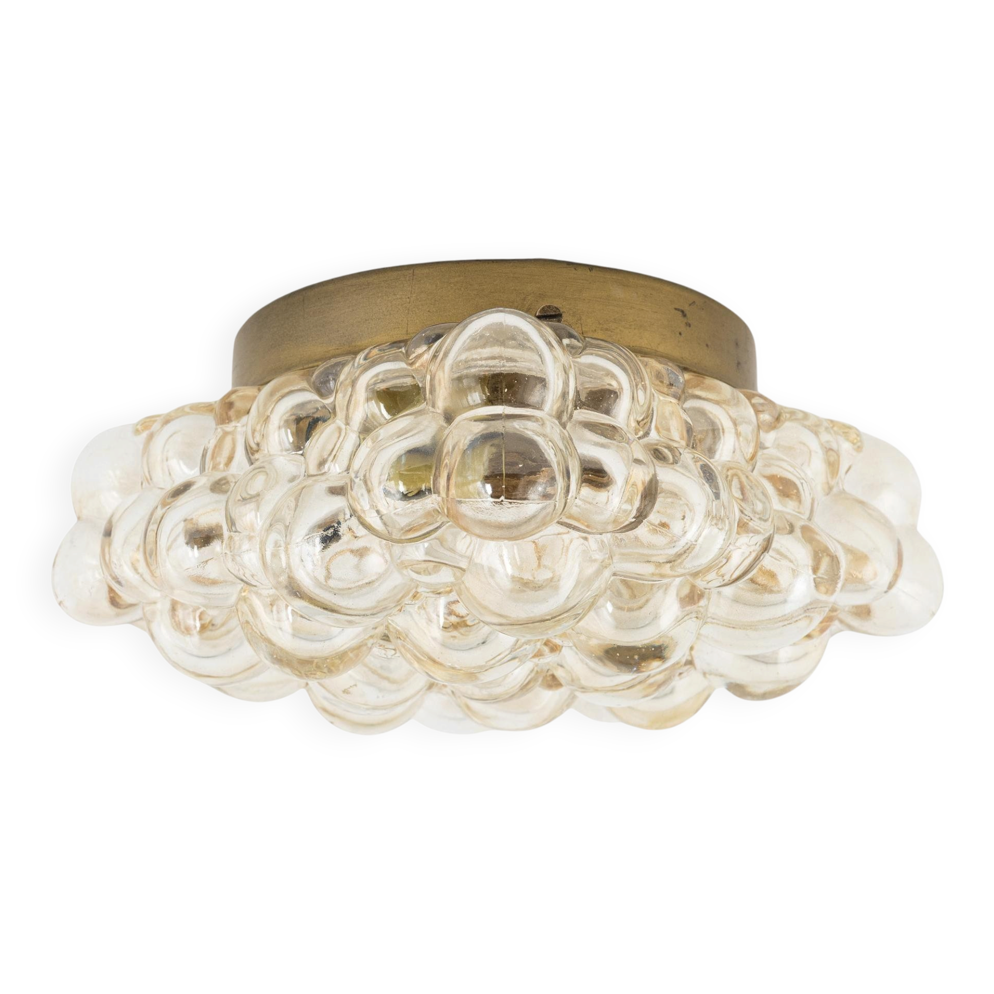 Wall lamp or recessed lamp in bubbled glass by Helena Tynell, 1960s, Limburg, Germany.