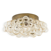 Wall lamp or recessed lamp in bubbled glass by Helena Tynell, 1960s, Limburg, Germany.