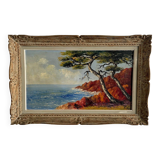 Peinture à l'huile sur toile représentant un paysage